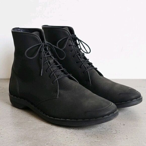 Diesel Mens Chukka Boots Size 12 / 45 Black Nubuck Leather Lace Up Rubber Sole - Picture 1 of 15